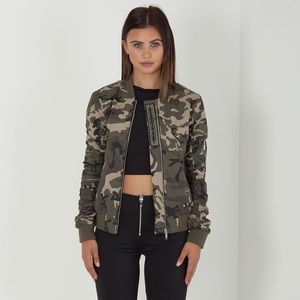 Camo bomber jacket